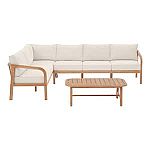 Hampton Bay Orleans Eucalyptus Outdoor Sectional with Almond Cushions $399.60