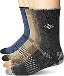 4 Pack Columbia Moisture Control Crew Sock $7.15