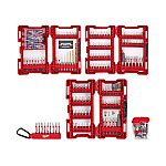195 Piece Milwaukee SHOCKWAVE Impact Duty Alloy Steel Screw Driver Bit Set and Carabiner $46.97 and more