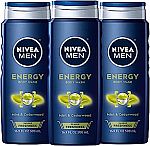 3-Pack 16.9 Oz Nivea Men Energy Body Wash $6.25