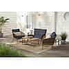 Hampton Bay Coral Vista 4-Pc Brown Wicker and Steel Patio Conversation Seating Set $339