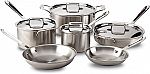 All-Clad D5 5-Ply Brushed Stainless Steel Cookware Set 10 Piece Induction Oven Broil Safe $500