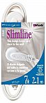 SlimLine Flat Plug Extension Cord, 2-Wire, 7-Foot, 3 Outlets $4