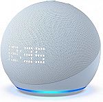 Echo Dot Smart Speaker (5th Gen, 2022) with Clock $35