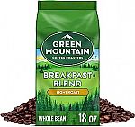 18 Oz Green Mountain Coffee Roasters Breakfast Blend Whole Bean Coffee $6.89