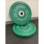 2-Count 25-lb BalanceFrom Color Coded Olympic Bumper Plate Weight Plate $39.99
