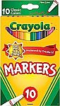 10-Count Crayola Fine Line Markers $1 