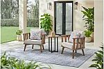 Hampton Bay Sage Point Brown 3-Piece Wood Outdoor Patio Set $199