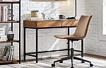 Donnelly Black Metal and Haze Wood Finish Writing Desk $89 and more