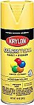 12oz Krylon COLORmaxx Yellow Spray Paint and Primer $2.99