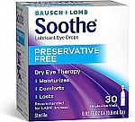 30-Ct Bausch + Lomb Dry Single Use Eyes Drops $6