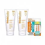 Thinkbaby Sunscreen Lotion SPF 50, 6 fl oz Duo and Sunscreen Stick SPF 30, 0.64 oz $19.99