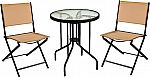 3-Pc Amazon Basics Sling Folding Patio Bistro Set $65.39
