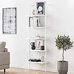 Nathan James 65506 Theo 5-Shelf White Modern Bookcase $53.99