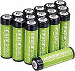 16-Pack Amazon Rechargeable AA NiMH Batteries (Pre-Charged) $14.19