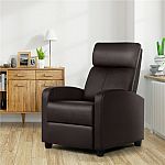 Easyfashion Faux Leather Push Back Theater Recliner $117.98