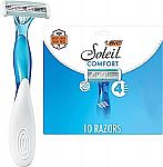 10-Ct BIC Soleil Comfort 4 Blades Disposable Razors $4