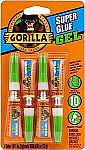4 Gorilla Super Glue Gel Tubes (3g each) $3