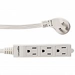 2-Pack Amazon Basics Indoor 6' Extension Cord 3-Outlet Power Strip $5.40