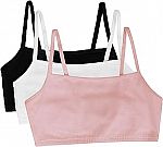 3 Pack Fruit of The Loom Women's Spaghetti Strap Cotton Pull Over Sports Bra $7.40