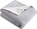 Eddie Bauer 50" x 60" Reversible Sherpa Fleece Throw Blankets $10.42