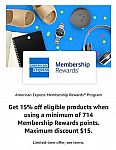 Select Amex Membership Rewards Cardholders: Pay w/ Points, Get 15% off on Amazon