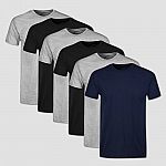 6-Pack Hanes Red Label Men's Crewneck Dyed Moisture Wicking T-Shirt $15.39