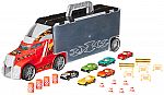 Prime Members: Amazon Basics Toy Car Carrier Truck w/ 6 Cars & 16 Accessories $7