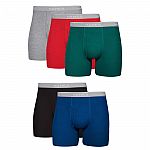 5-Pack Hanes Men's Cool Dri Moisture-Wicking Underwear Boxer Briefs $12.80 