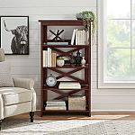 StyleWell Waybury 56 in. Warm Chestnut Brown Wood 4-Shelf Bookcase with Open Back $69 and more