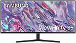 SAMSUNG 34” ViewFinity S50GC Series Ultra-WQHD Monitor LS34C502GANXZA $249.99
