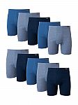 Hanes: 10-Pack Men's Covered Waistband Boxer Briefs $20 and more