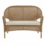 Hampton Bay Rosemont Steel Wicker Stackable Outdoor Patio Loveseat $99