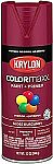 12oz Krylon COLORmaxx Gloss Burgundy Spray Paint and Primer $2