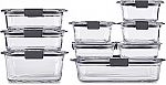 9-Set Rubbermaid Brilliance Glass Food Containers with Lids $33