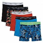 5-pack Hanes Boys Moisture-Wicking Cotton Stretch Boxer Briefs $8.74