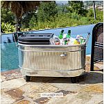 Permasteel 80 Quart Portable Cooler in Galvanized Steel