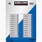 Kirkland Signature Alkaline AAA Batteries, 48-count $10