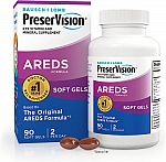 90-Count PreserVision AREDS Eye Vitamin & Mineral Supplement Softgels $3.79