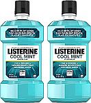 2-Pack 1-L Listerine Antiseptic Mouthwash (Cool Mint) $9