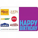 $100 Happy Birthday Gift Card (Email Delivery) + $15 Target GC $100