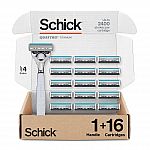 Schick Quattro Titanium Razor w/ 16 Refill Blades $21
