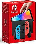 Nintendo Switch – OLED Model w/ Neon Red & Neon Blue Joy-Con $280