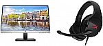 HP 24mh FHD Monitor with VESA Mounting + HyperX Cloud Stinger Gaming Headset $128.97
