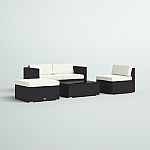Wayfair - Up to 60% Off Outdoor Clearance: Hazen Outsunny 5-Piece Outdoor Sectional Set $480 and more