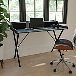 Flash Furniture Black Computer Desk with Top Shelf $24