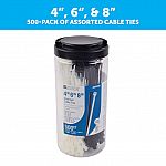 Utilitech Multiple Sizes Nylon Zip Ties with Uv Protection (500-Pack) $4
