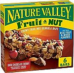 6 ct Nature Valley Fruit and Nut Granola Bars $1.99