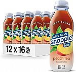 12-Pack 16 Oz Snapple Zero Sugar Peach Tea $9.50