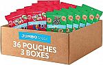 36 count Kellogg's Jumbo Snax Cereal Snacks Variety Pack $11.37